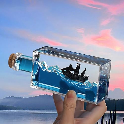 Miniatura 8 de Honsheng Juguete simulador de pirata de perla negra insundable, bote ondulado en una caja, adorno de decoración de barco fluido de crucero de onda