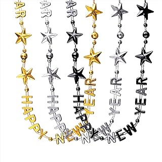 FlashingBlinkyLights Happy New Year Party Beads (Set of 48)