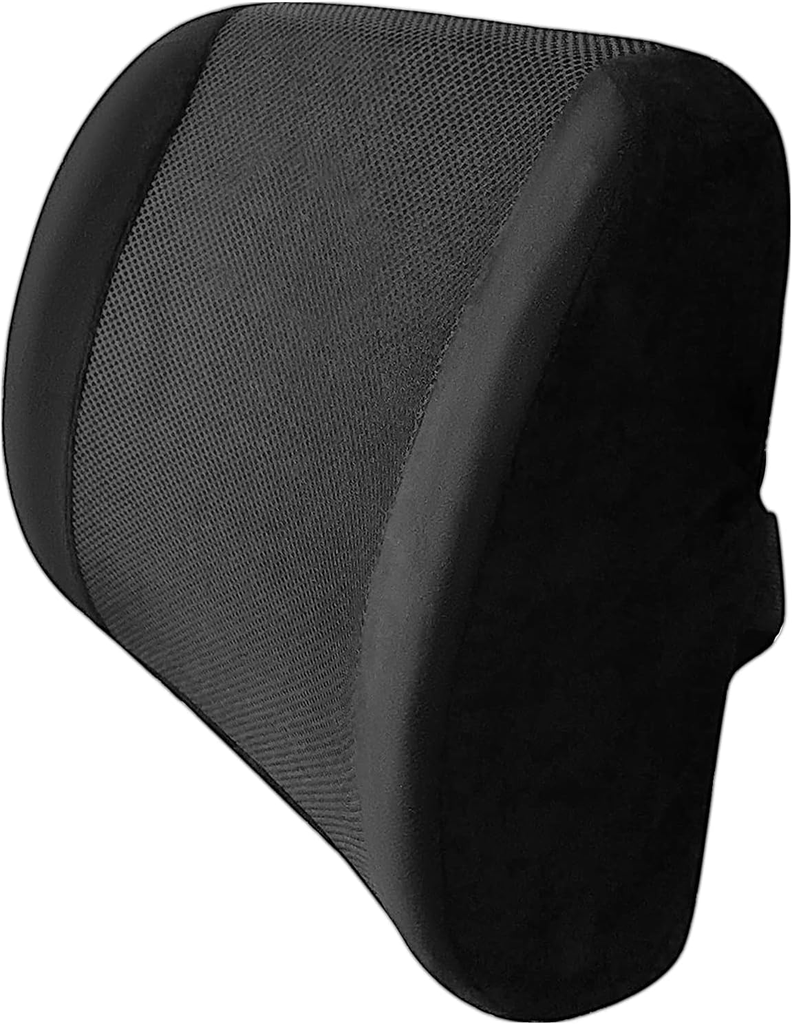 Memory Foam Lumbar Support Pillow Back Cushion Designed for Lower Back Pain Relief by - Provides Maximum Back Support for Car, Home/Computer/Office Chair, Recliner - Adjustable Strap