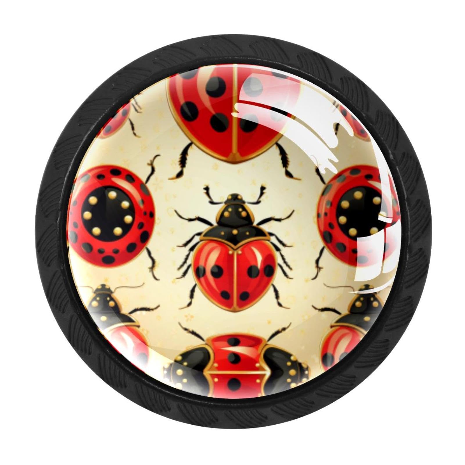 Chenzzzz Multicolored 14 4 Pack Black Ladybird Cabinet Pulls Kitchen Cabinet Handles Ideal For Cabinet,Drawer,Cupboard And Wardrobe
