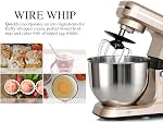 Stand Mixer MK36 500W 5-Qt 6-Speed Tilt-Head Kitchen Food Mixer with Accessories (Champagne)