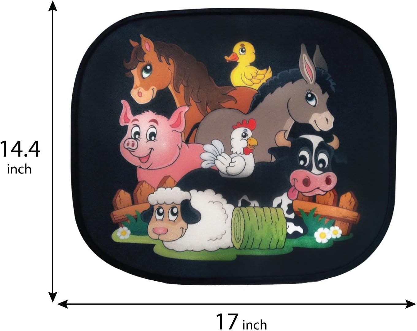 Jomolly Car Window Shade, 17 X 14.4-Inches - Pack of 2