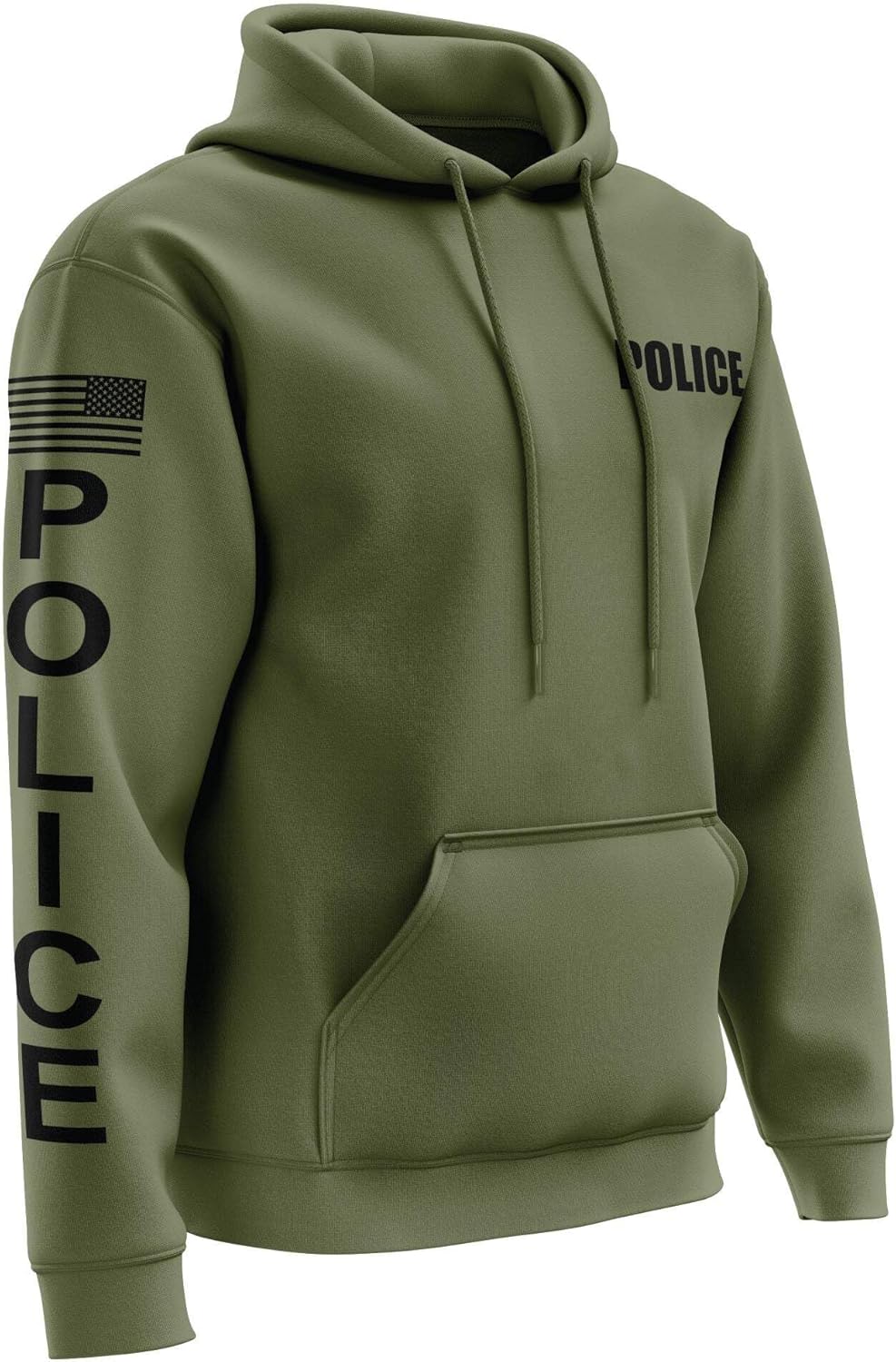 POLICE Utility Hoodie - USA Patriotic Apparel - 100% Polyester for Odor Free, Moisture-Wicking Quick Dry Comfort.