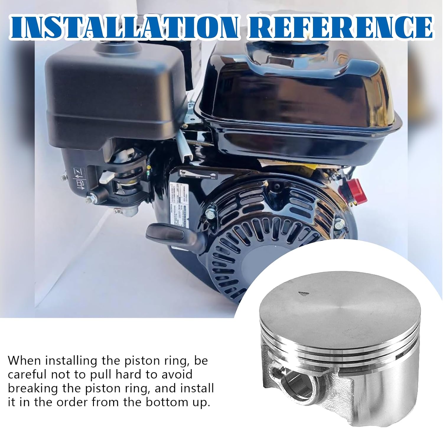 70mm Flat Top Piston .550 Rings Gasket Kit With 26lb Valve Springs For Predator 212cc High Compression performance GX200 Gas Engine Mini Bike Go Kart