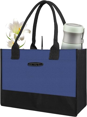 Bolsa de lona de yute con asas para mujeres bolsos hija niñas hermana cumpleaños playa Aricsen reutilizable para compras Leo L