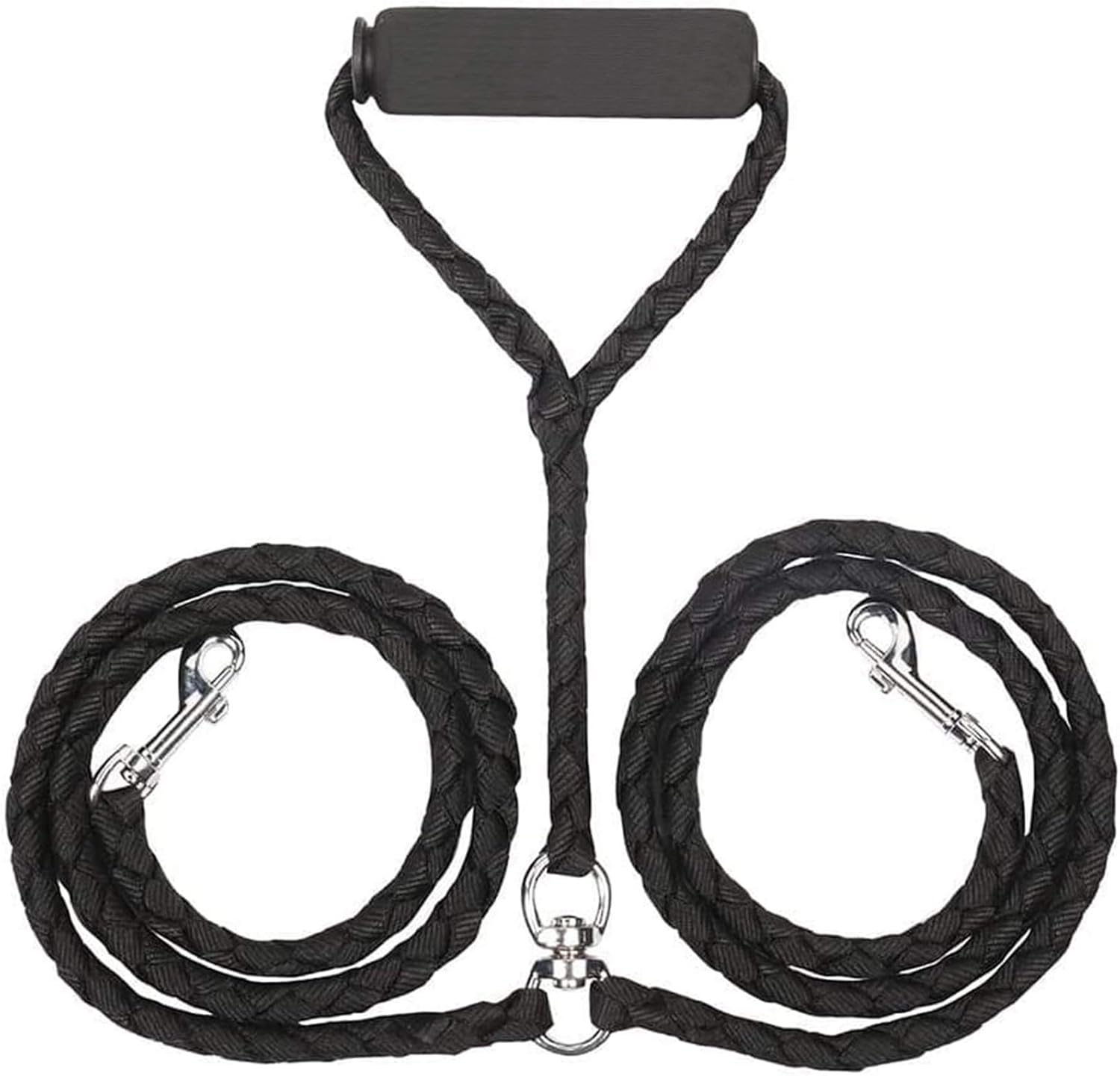 ADOGO® Dog Lead Splitter,No-Tangle Double Dog Leash for Walking and Traning 2 Dogs (Black)