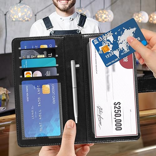 Miniatura 2 de ACdream Checkbook Cover, Leather RFID Blocking Check Book Wallet