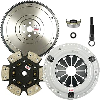 ClutchMaxPRO Performance Stage 3 Clutch Kit with Flywheel Compatible with 1993-1997 Civic Del Sol 1992-2005 Civic 1.5L 1.6L 1.7L D15 D16 D17 (CP08022HDCFW-ST3)