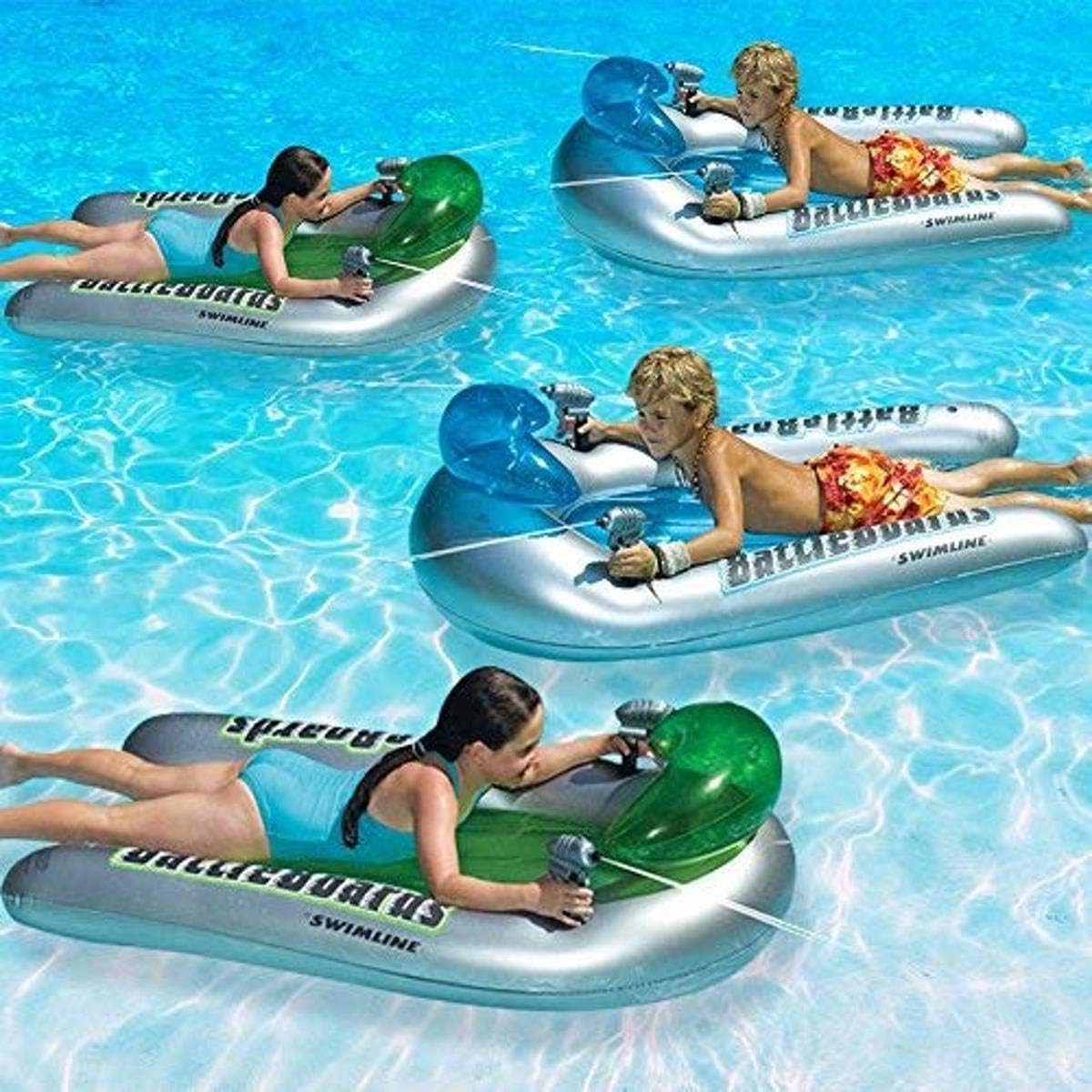Swimline Battleboards Squirter Set Juego flotante para piscina, paquete de 2