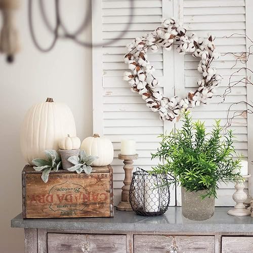 Miniatura 7 de Flojery - Paquete de 2 plantas falsas pequeñas de eucalipto en maceta, plantas artificiales para el hogar, oficina, baño, comedor, decoración de