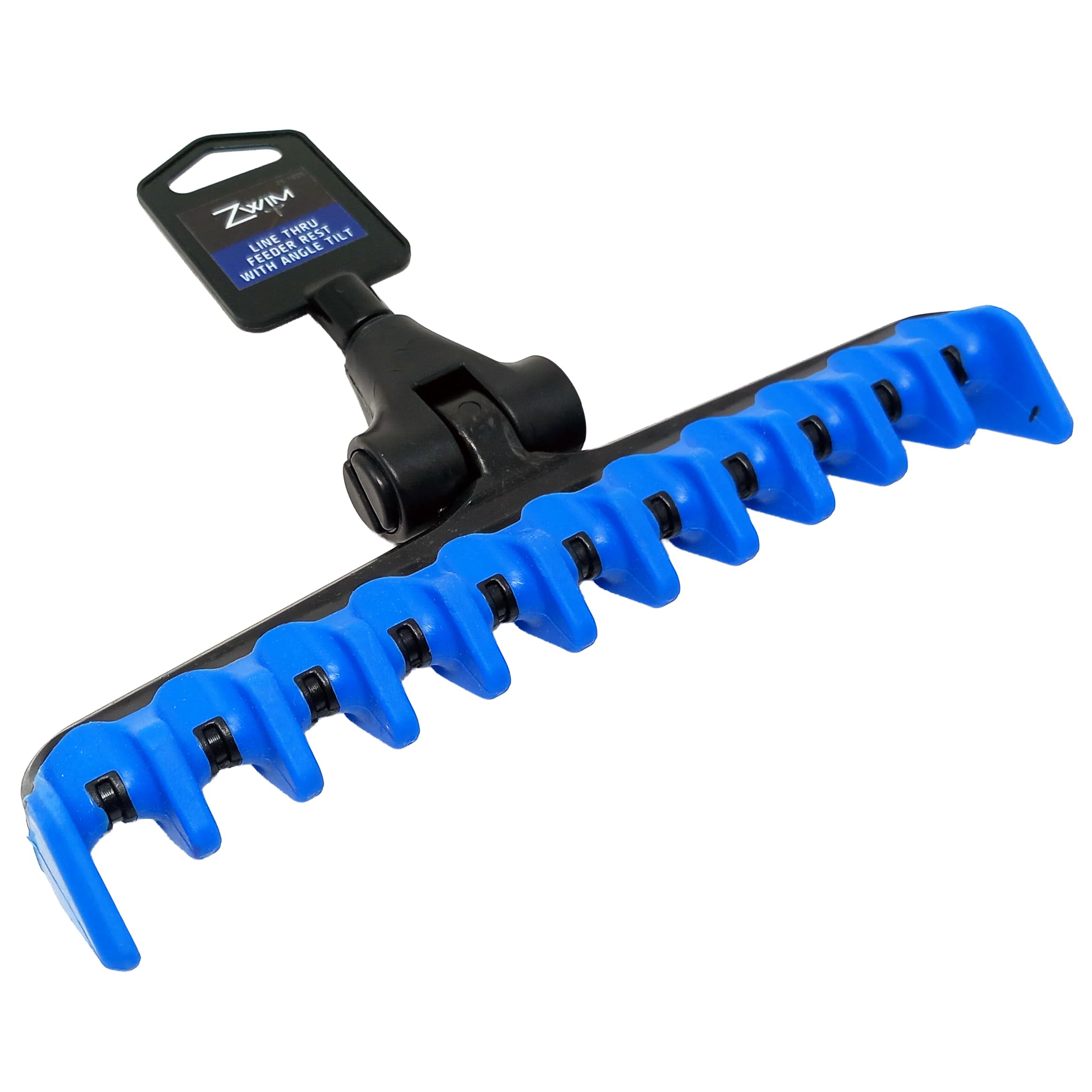 ZWIM - Safe Line Thru Feeder Rod Rest Head with 90 degrees Angle Tilt / 19.5 cm Wide | Adjustable Feeder Fishing [25‑1006]