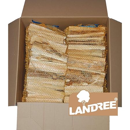 Anfeuerholz 6 Netze a 3 Kg, Anzündholz, Holzstücke, trocken, sofort einsetzbar von Landree®
