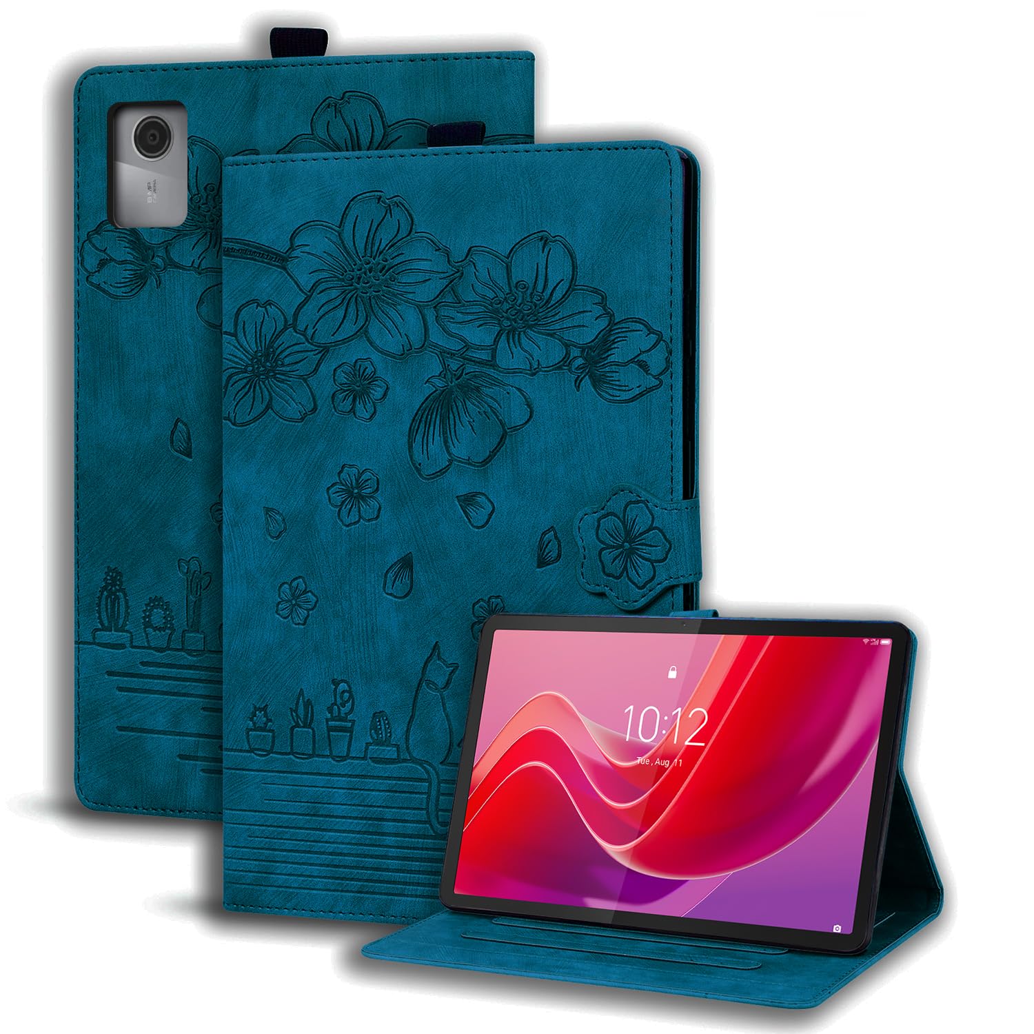 Succtopy Hülle für Lenovo Tab M11 11 Zoll 2024 (TB330) Schutzhülle PU Leder mit Standfunktion und Stifthalter für Lenovo Tab M11 Hülle Case Königsblau