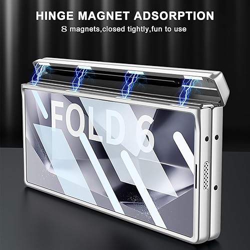 Miniatura 108 de DOOTOO - Funda para Samsung Galaxy Z Fold 6 con soporte de anillo, Z Fold6 S Pen con soporte y cubierta deslizante para cámara y protector