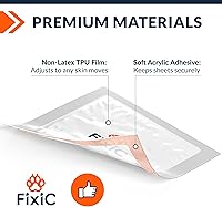 Vista 5 de Fixic Apósito de película transparente impermeable – Juego de 7 piezas, 7 x 7 pulgadas – Apósito transparente impermeable para cubrir heridas