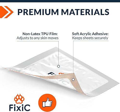 Miniatura 5 de Fixic Apósito de película transparente impermeable – Juego de 7 piezas, 7 x 7 pulgadas – Apósito transparente impermeable para cubrir heridas