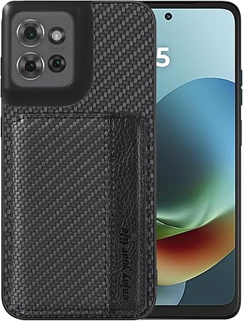 for Motorola Moto G Play 2026 Case Wallet with Card Holder,Slim | Shockproof Protective Phone Case Cover, Carbon Fiber Pattern Design/Built-in 2 Credit Card Slots, Compatible with Moto G 2026