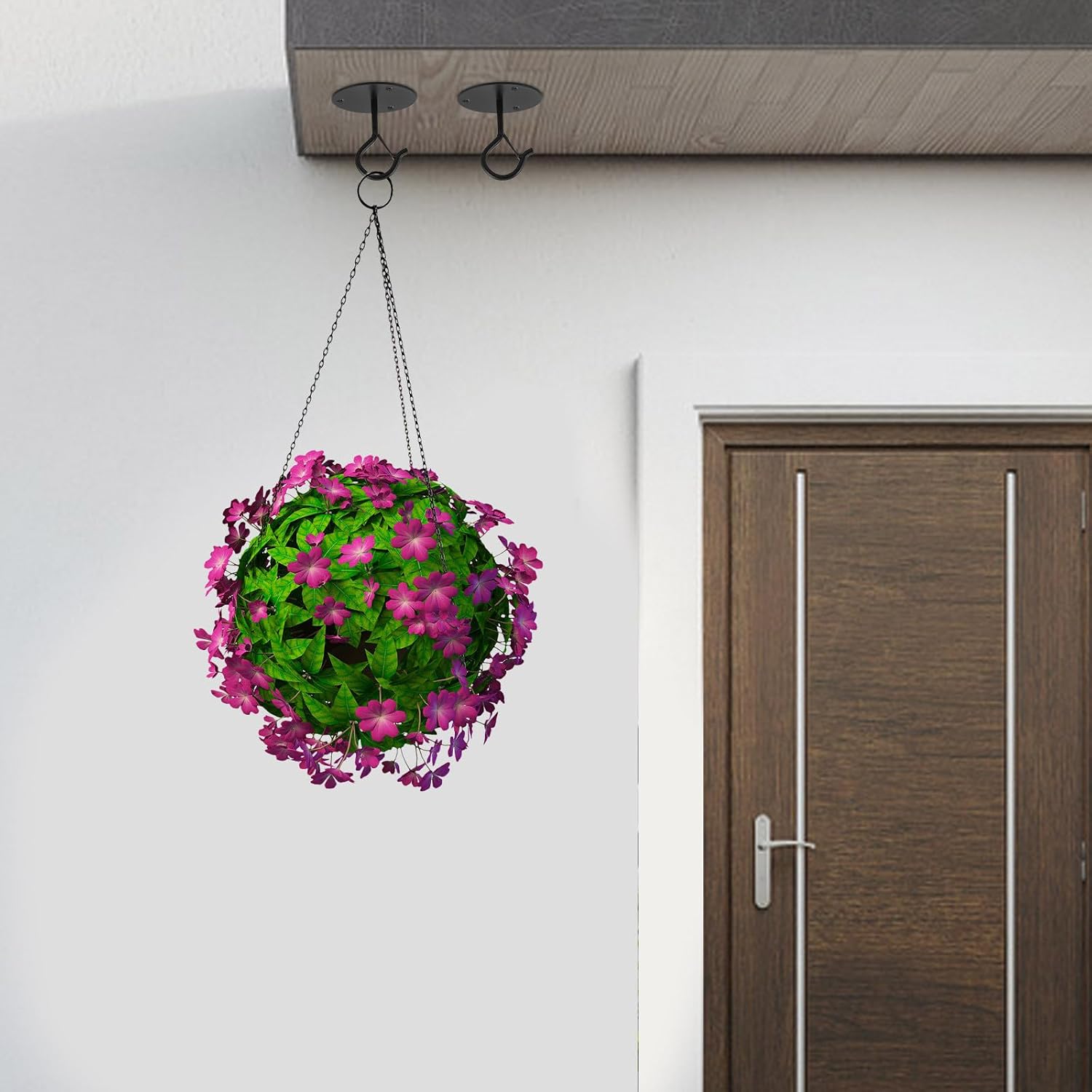 PRETYZOOM 2pcs Black Carbon Steel Hanging Plant Hook 6.50x6.50x6.00cm image 4
