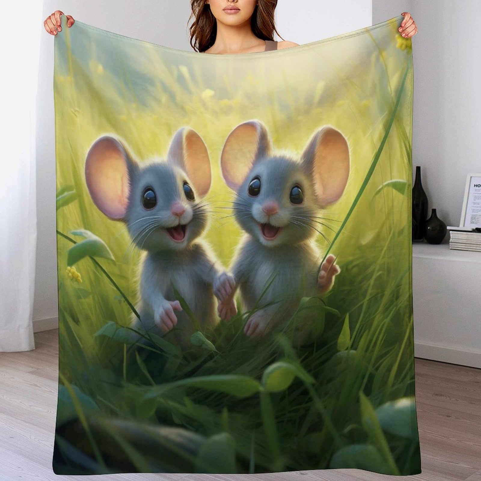 Manta suave de franela 150x200 cm, colcha ligera para cama infantil y salón reversible