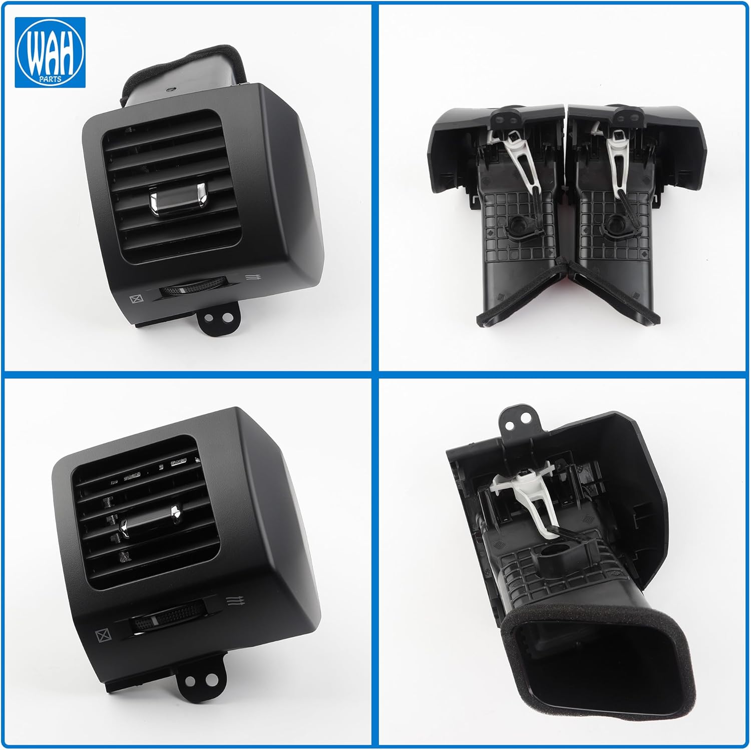 Pair A/C Air Vent Outlet Compatible with Toyota Land Cruiser Prado LC120 Lexus GX470 2003-2009 Side Dashboard Air Vent Air Conditioning Outlet (black)