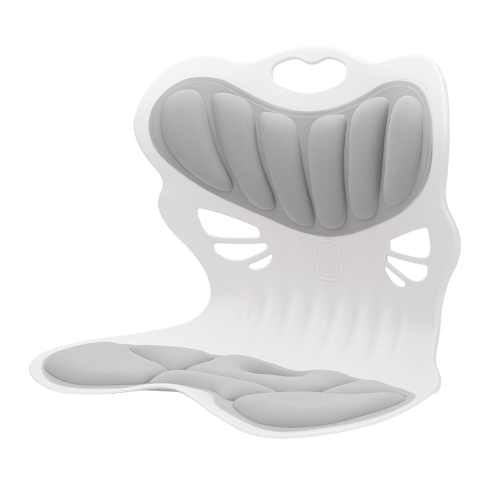 Cojín ergonómico para Respaldo Lumbar, cojín de Cintura para corrección de Postura, Soporte para Respaldo de Silla de Espuma viscoelástica Premium con Cubierta de Malla (Gris)