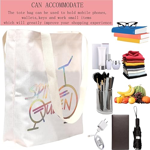 Miniatura 10 de POFULL Bicicleta de ciclismo interior Spin Class regalo Spin Queen Cosméticos Bolsas de interior Ciclismo Spinning Bike Gimnasio Regalo