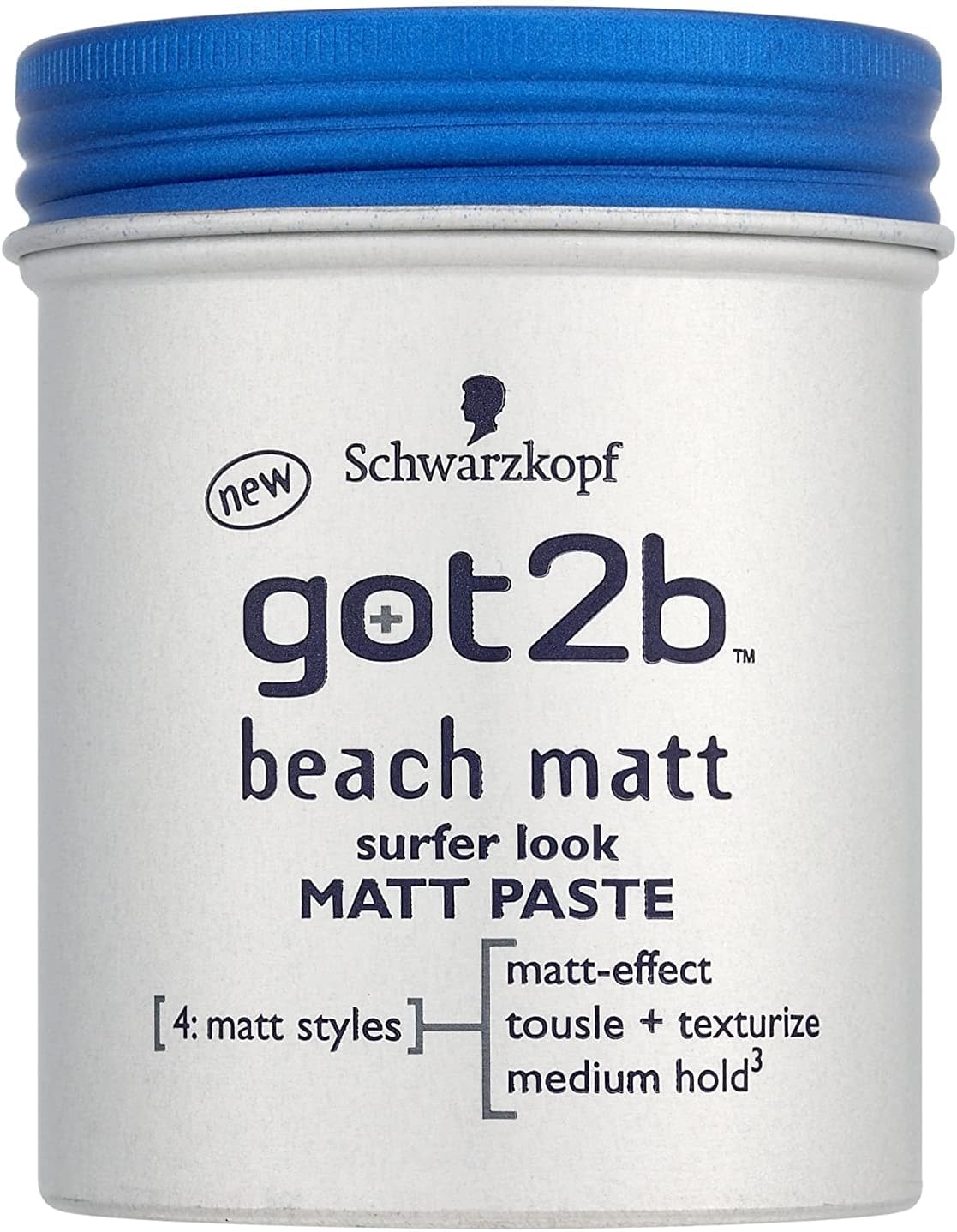 Beach Styling Paste for Matte Surfer Looks, Hair Wax for Men for Scratching, Texturing or Taming without Gluing, Medium Hold (100 ml), Pack of 1