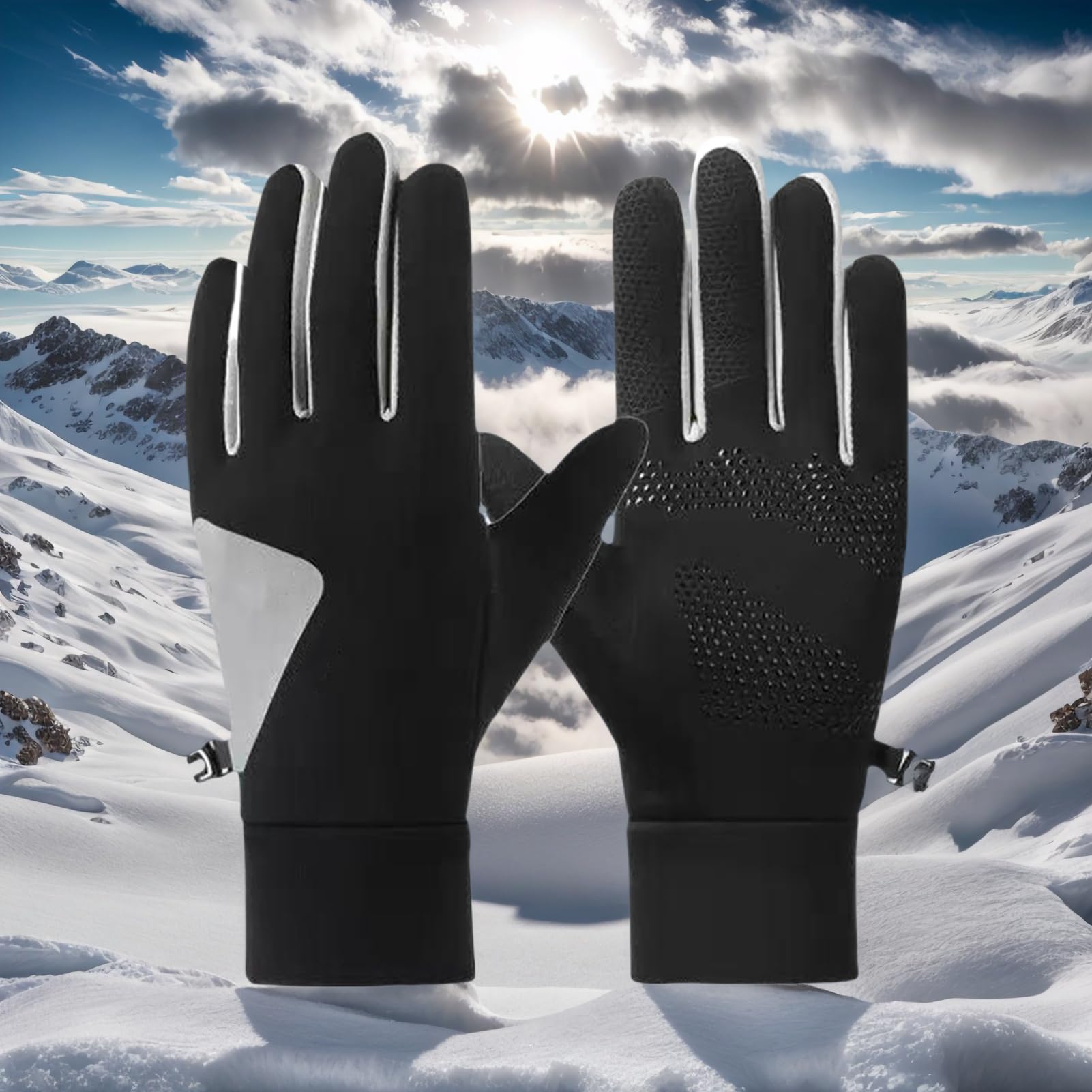 Genérico Guantes Térmicos para Mujer - Guantes Eléctricos Impermeables y Abrigados | Equipo para Esquí y Snowboard con Capacidad Táctil | Suministros para Palear Nieve