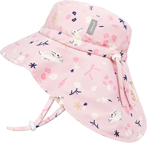 JAN & JUL Wide Brim Sun Hats for Boys with Neck Flap