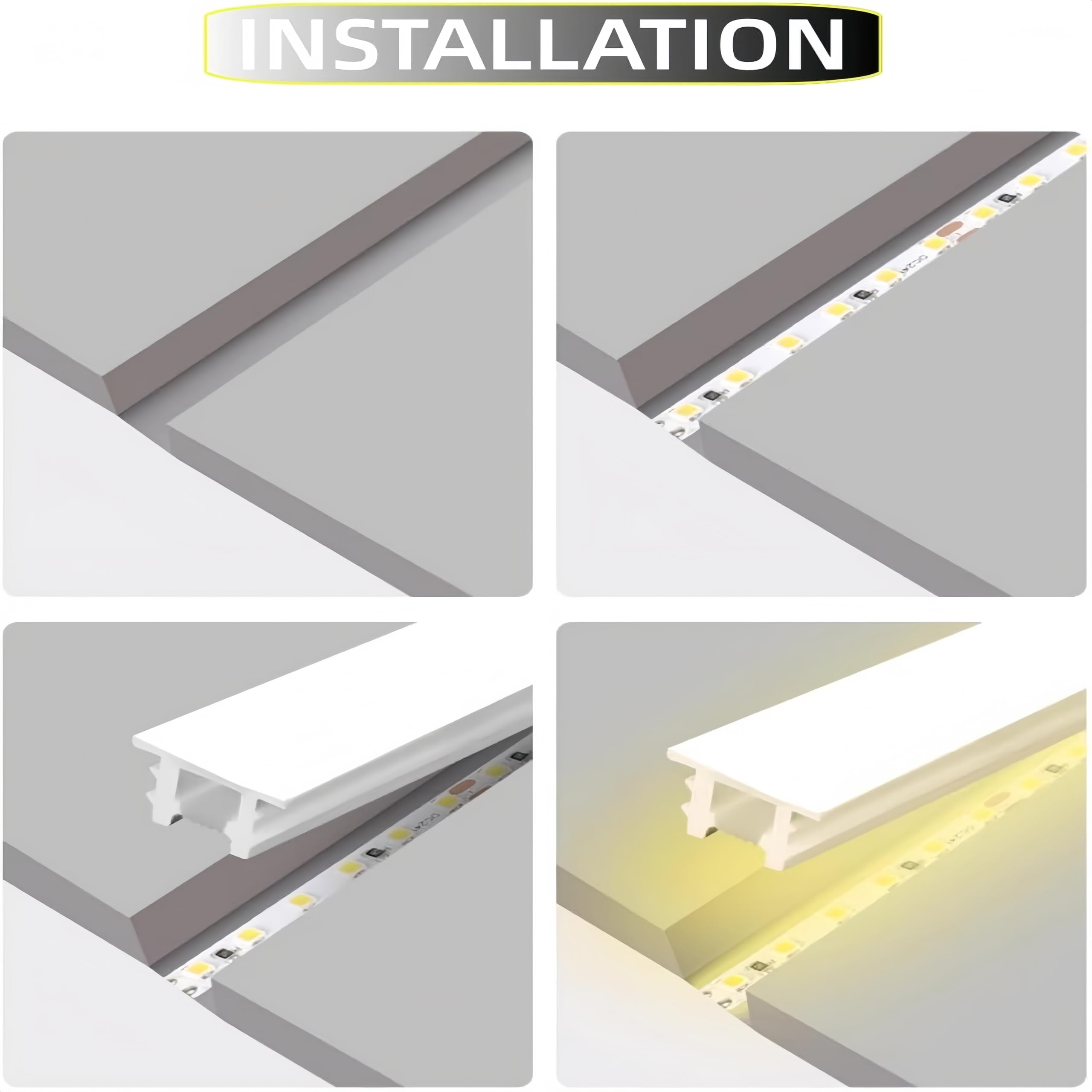 10 m Silikon-LED-Kanalsystem, Aluminium-Profil-Ersatz, 16 x 16 mm, DIY-LED-Neon-Licht, IP67 wasserdicht, für 6–10 mm LED-Lichtstreifen, für Innen- und Außenbereich, Umgebungsdekoration