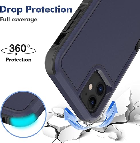 Miniatura 3 de Funda para iPhone 11 funda protectora de doble capa resistente para teléfono celular, a prueba de golpes, resistente, con protector de pantalla,