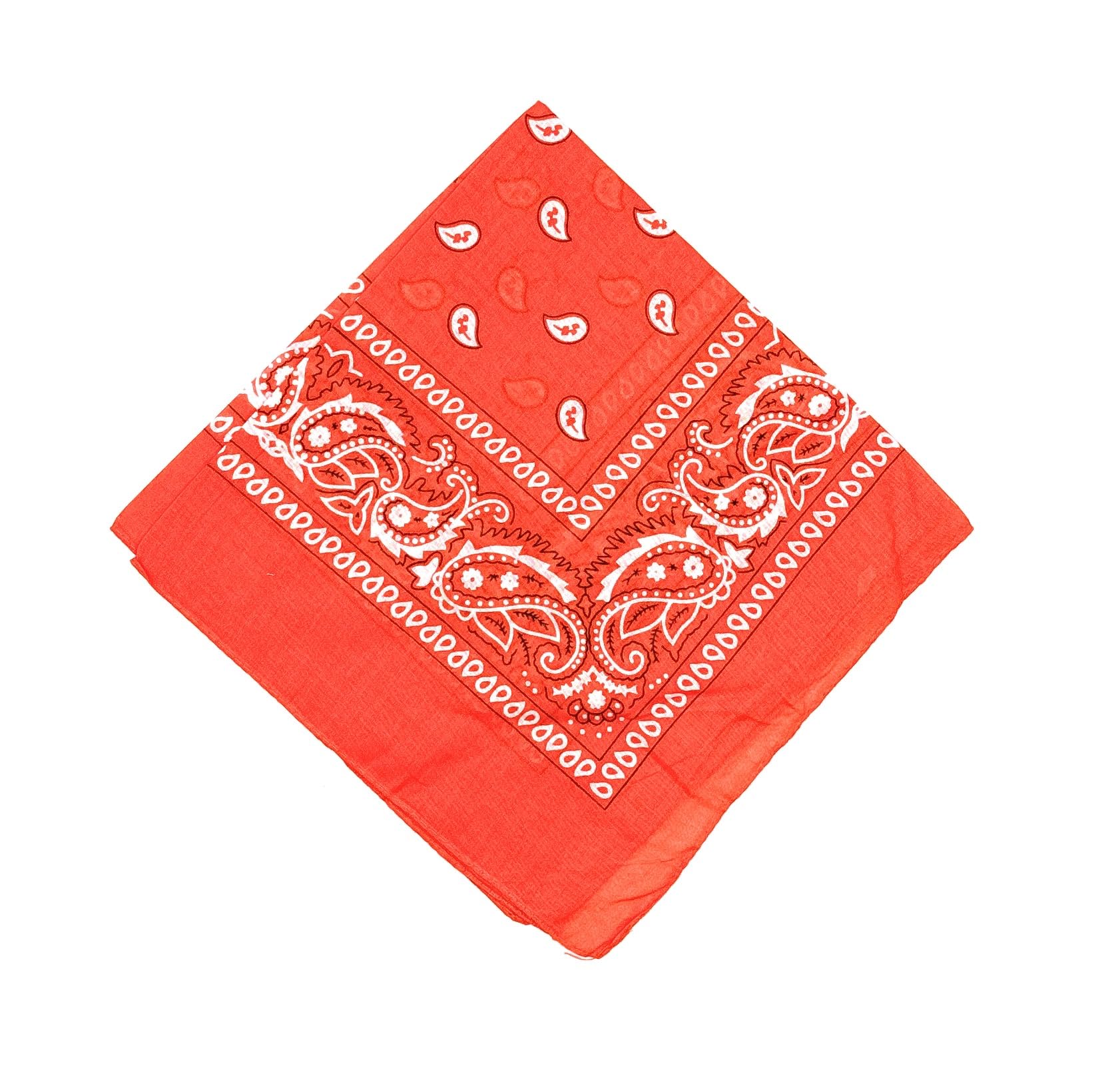 FASHION YOU WANT Scarves & Scarves Bandana Neckerchief Biker Scarf Headscarf Cotton Mouth Guard Pirate Scarf Ideal for Carnival Fancy Dress Carnival Costume, orange, One size