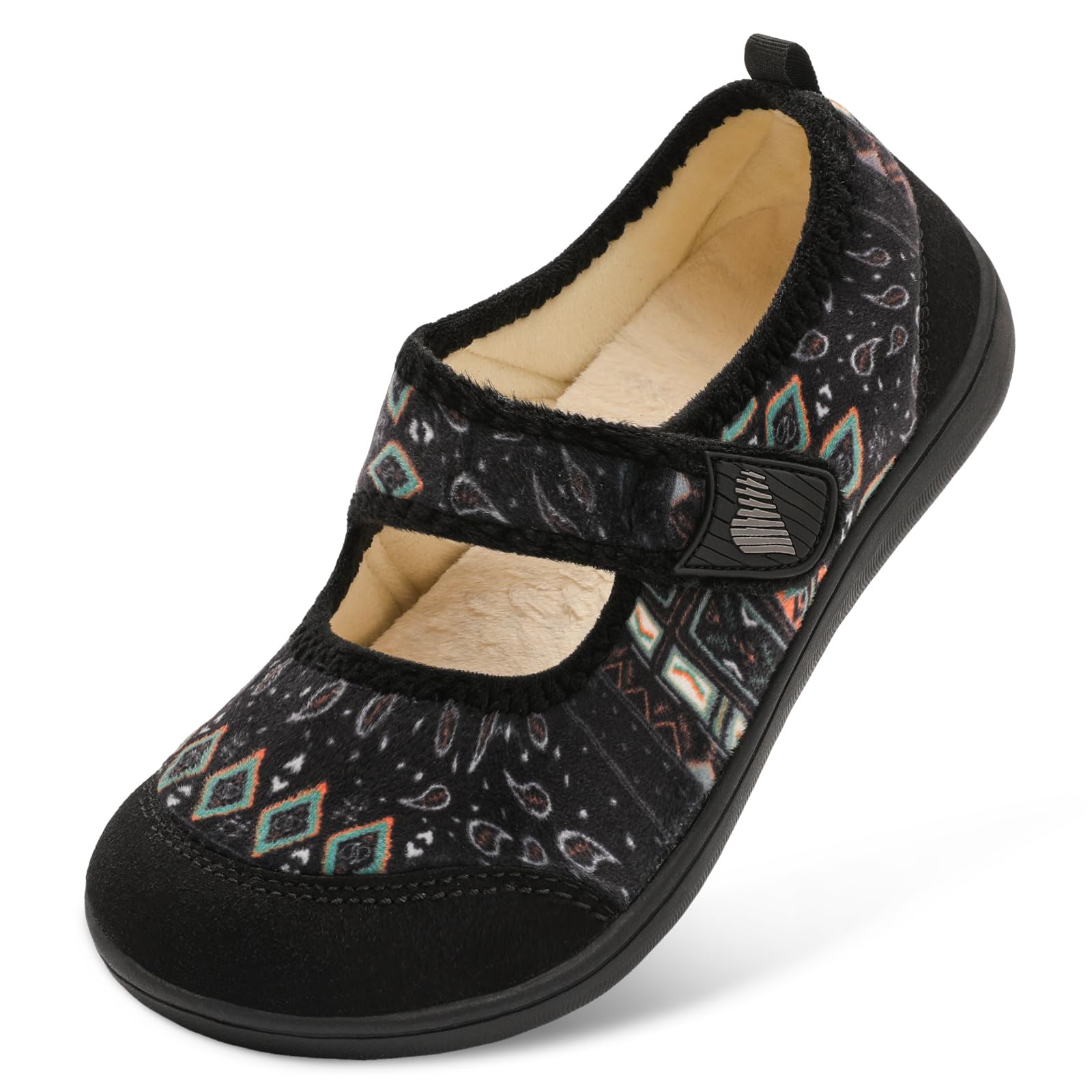 BARERUN Womens Slippers Wide Diabetic Shoes for Women Adjustable House Slippers Swollen Bunions Neuropathy House Shoes Stable Non Slip Barefoot