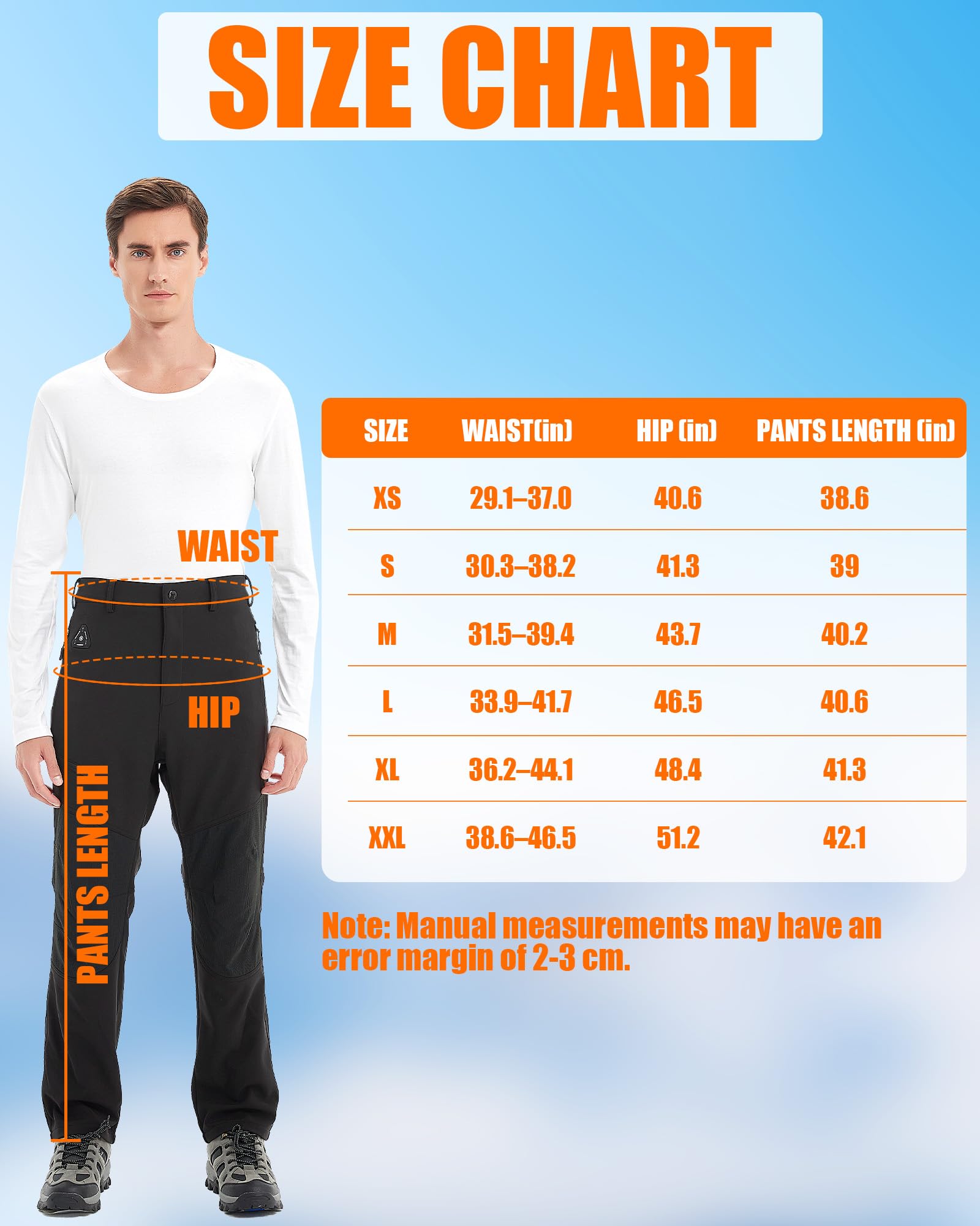 20.000 mAh Beheizte Hose für Damen und Herren, wasserdichte Softshell-Thermo-Skihose mit verbessertem 7,4-V-Akku, für Winterwanderungen, Arbeiten im Freien