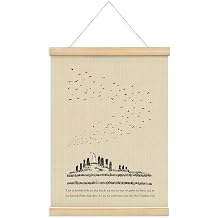 Mtrgdn Christian Wall Decor,Look At the Birds of the Air Posters Hanger Frame,Bible Verse Wall Art for Home Office Wall Decorations,12x16 inch