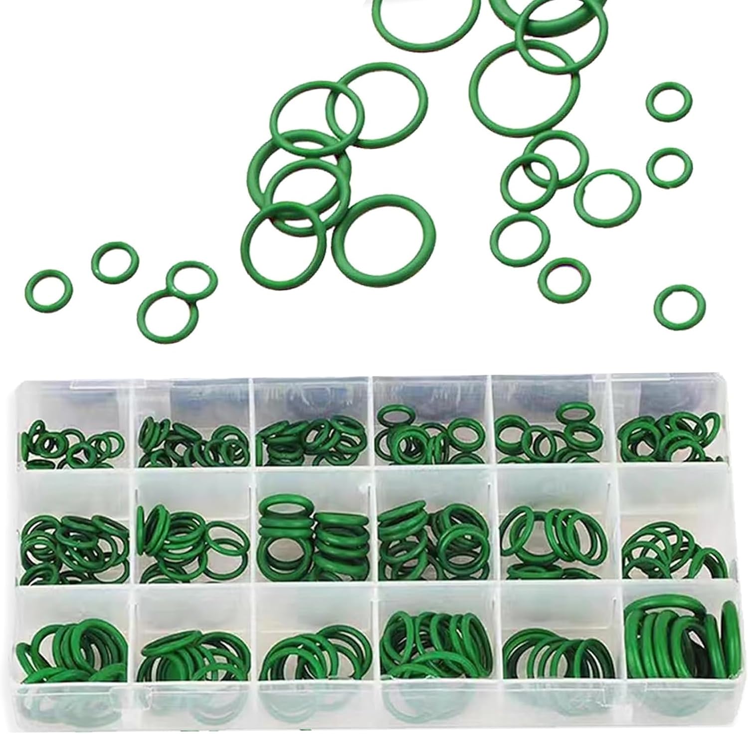 Crynod Pack270 Car ORing Seal Assortment Set, 18Grid