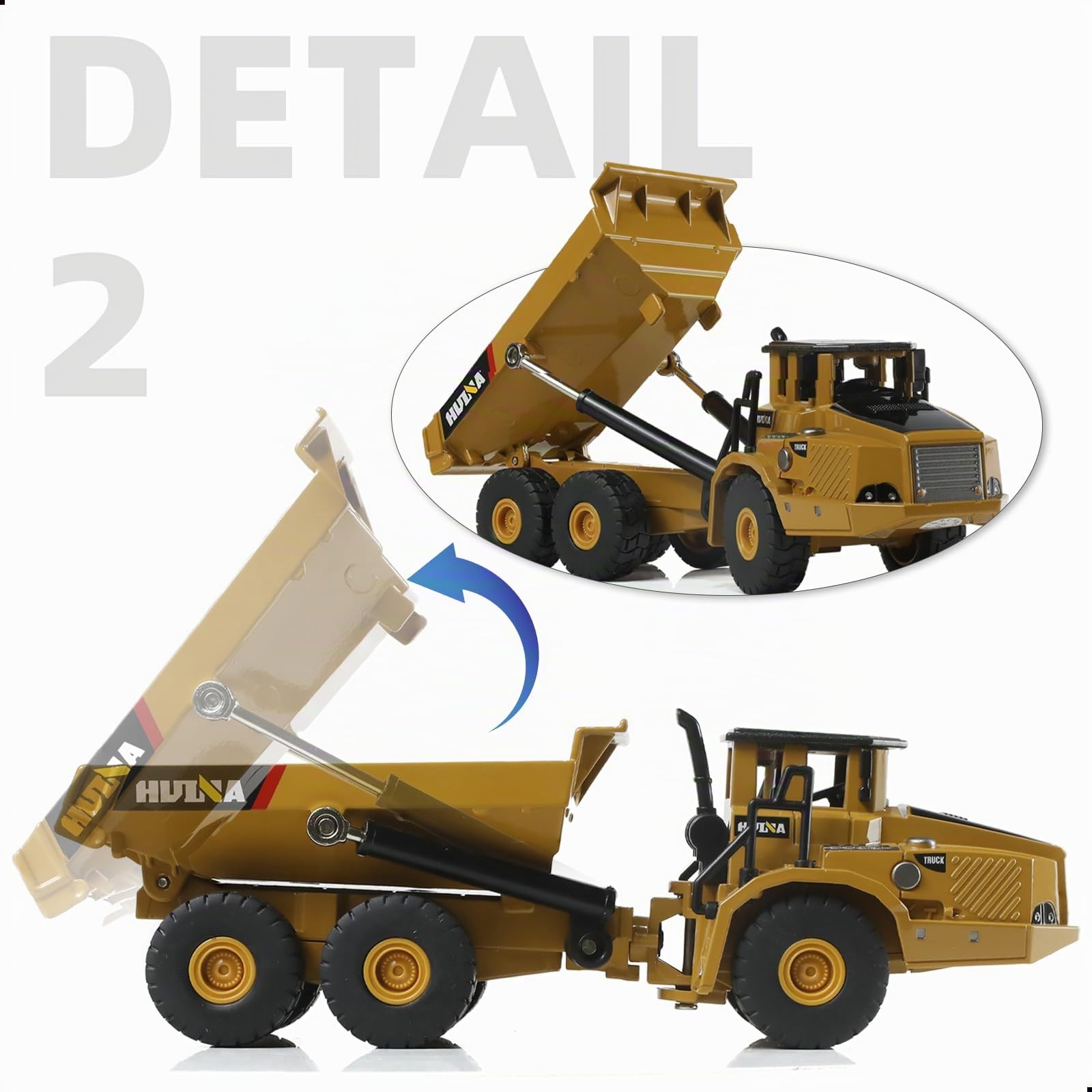 Kipplaster und Bagger Kit Spielzeug, /Metall 1:50 Kipper LKW Dump Truck Lastwagen Spielzeug Baustellenfahrzeuge Kinder Ab 3 Jahre