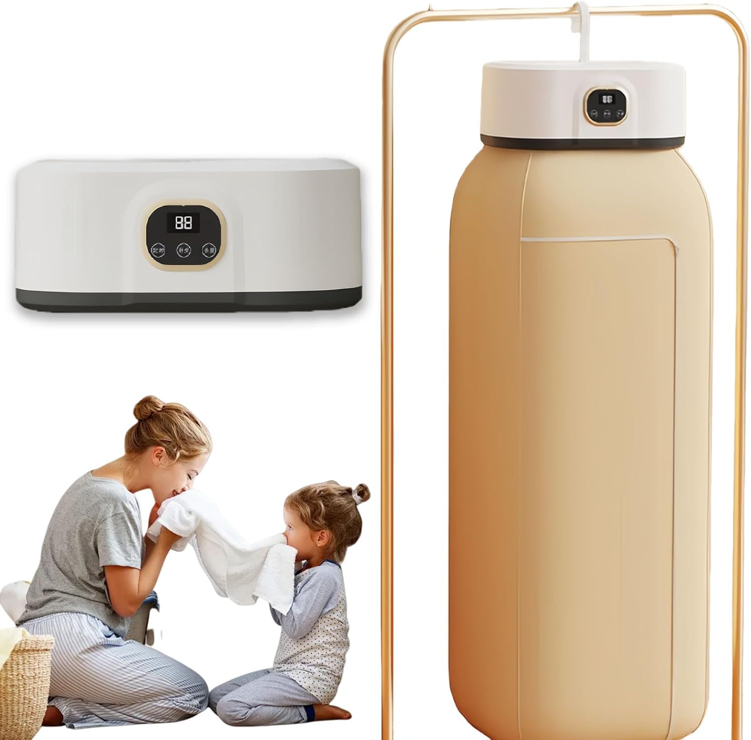 Portable Foldable Mini Dryer for Clothes, Small & Compact Clothes Dryer With Fast Drying Adjustable Timer for Apartment, Rv, Trave