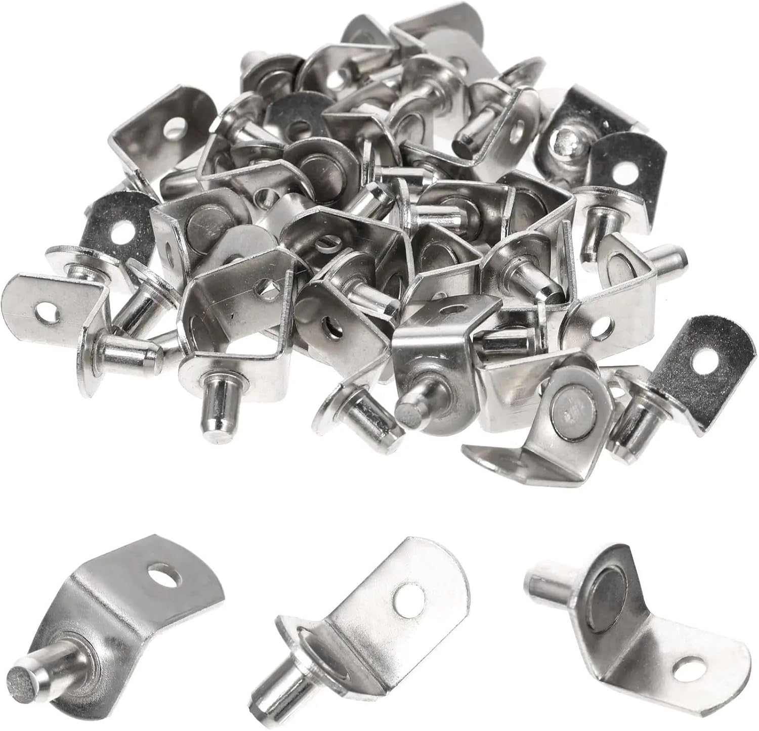 Shelf Pins 80 Pcs Shelf Clips Metal Pegs Cold Rolled Steel Bookshelf Supports Cabinet Shelves