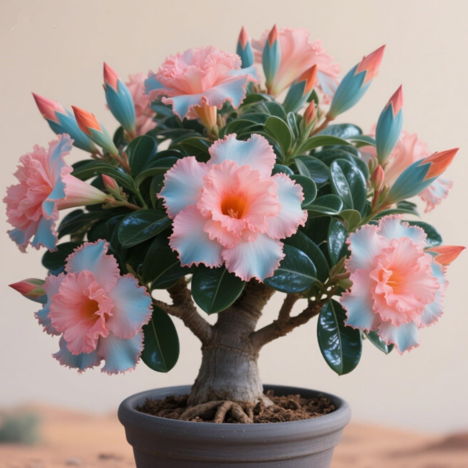 Winterhart Wüstenrose Rhizome-mehrjährige starke Rhizome-geeignet für die Bepflanzung im Garten im Freien-1 Rhizom-F