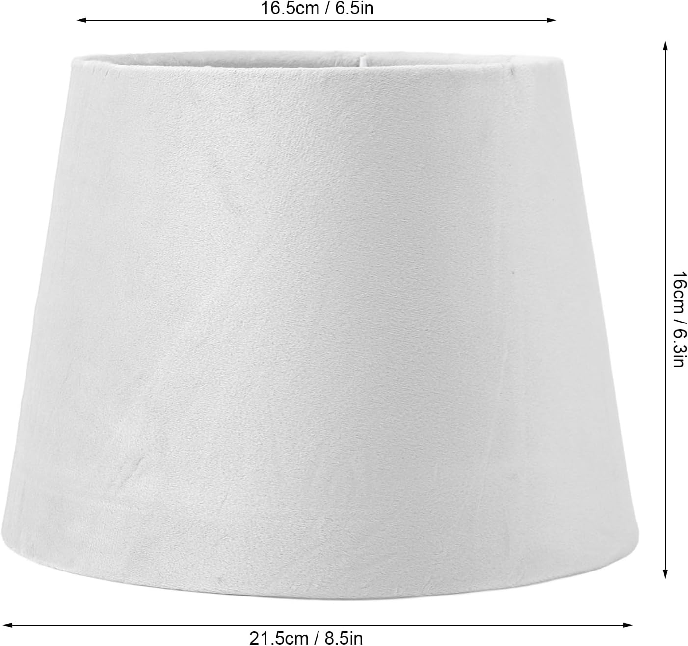 Small Lamp Shade, Fabric Lampshade for Table Floor Light, E27 E14 Dual Use, Hand Crafted Conical Lamp Shade, Wide Application with Suitable Scope for Most Furniture (White)