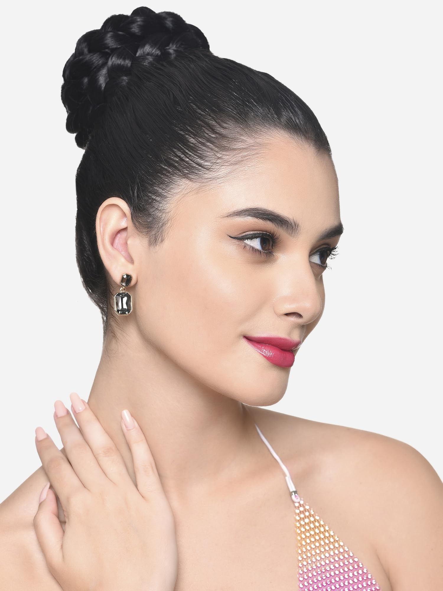 Crystal Shine Stones Studded Stud Earrings - ZPFK16216