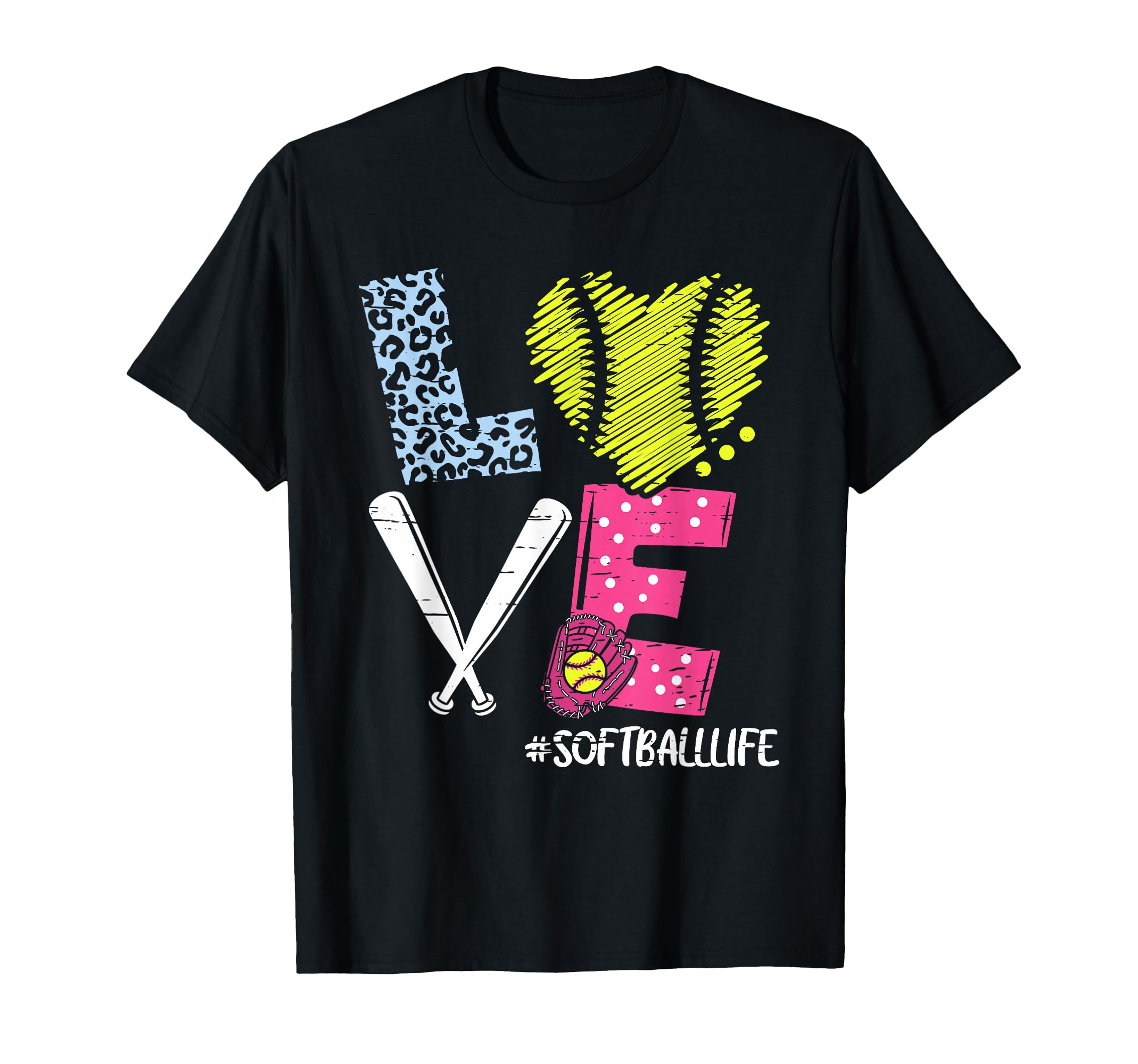 Love Softball Coach Player Softball Life Teen Girls Women T-Shirt