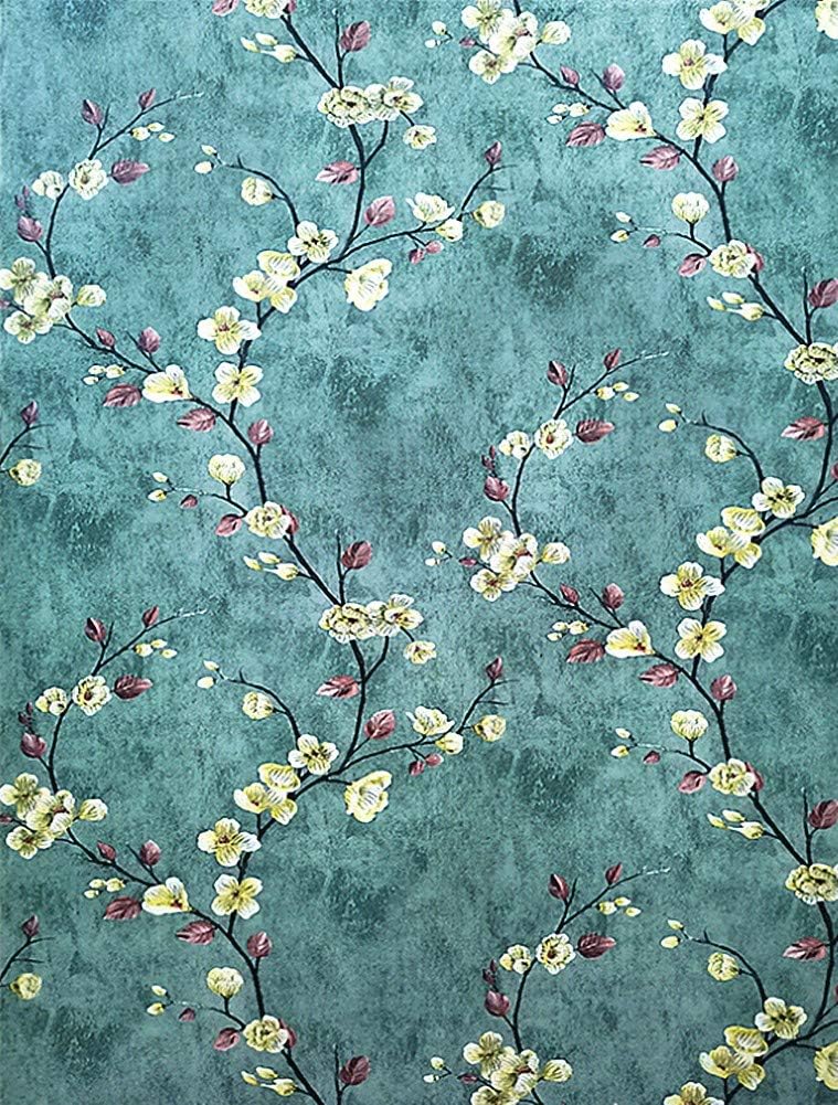 Amhao Peel and Stick Wallpaper Removable Vintage Floral Self Adhesive Paper for Cupboard Shelf Drawer Liner 17.7inchx98inch