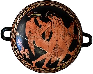 Talos Artifacts Ganymedes and Zeus - Jarrón (tamaño pequeño), diseño de Kylix, color rojo