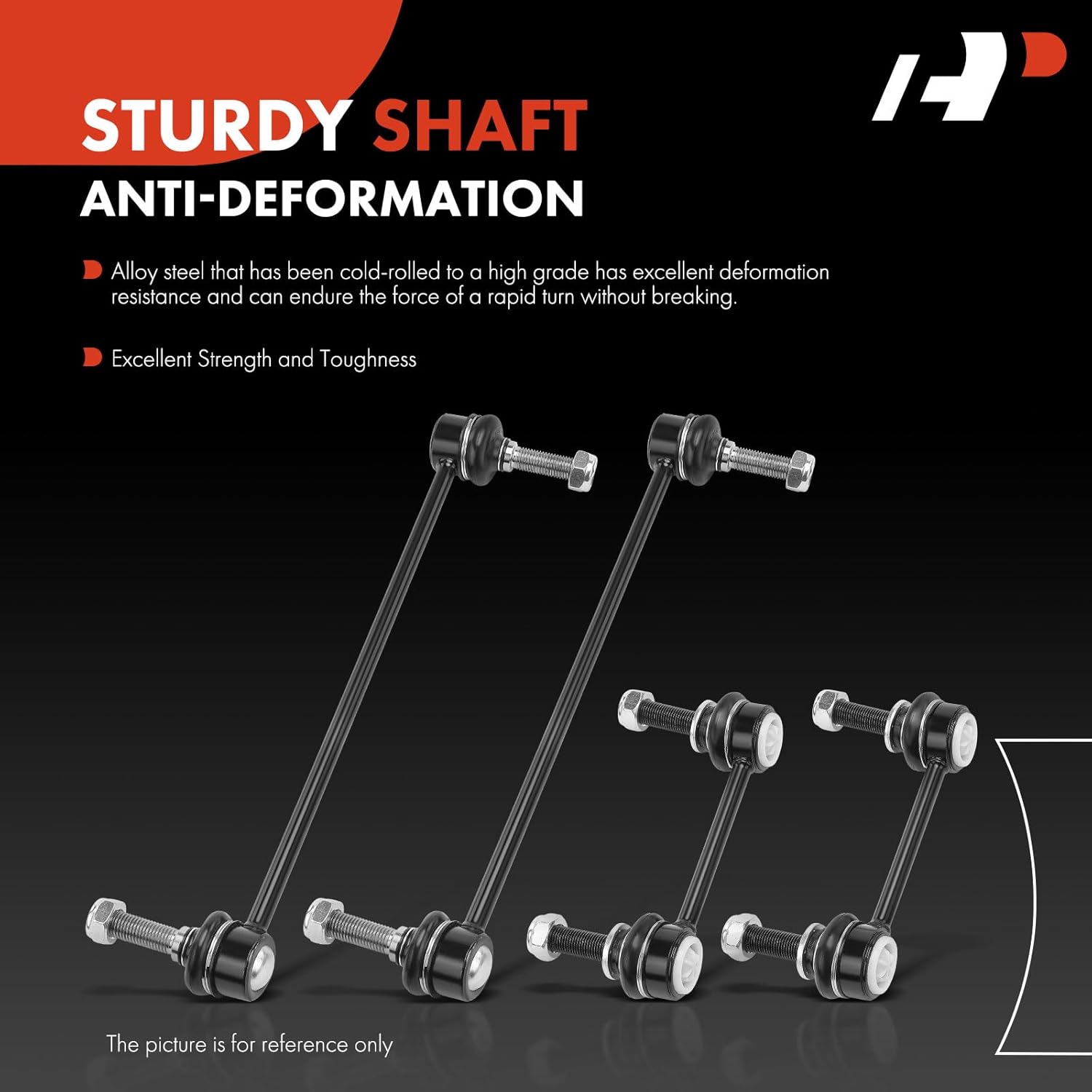 A-Premium Set of 4, Front & Rear Sway Bar Links Kit Stabilizer Bar Links Compatible with Ford Fusion 13-20, Edge & Mustang 15-22, Police Responder Hybrid & SSV Plug-In Hybrid 19-20, Lincoln MKZ, MKX