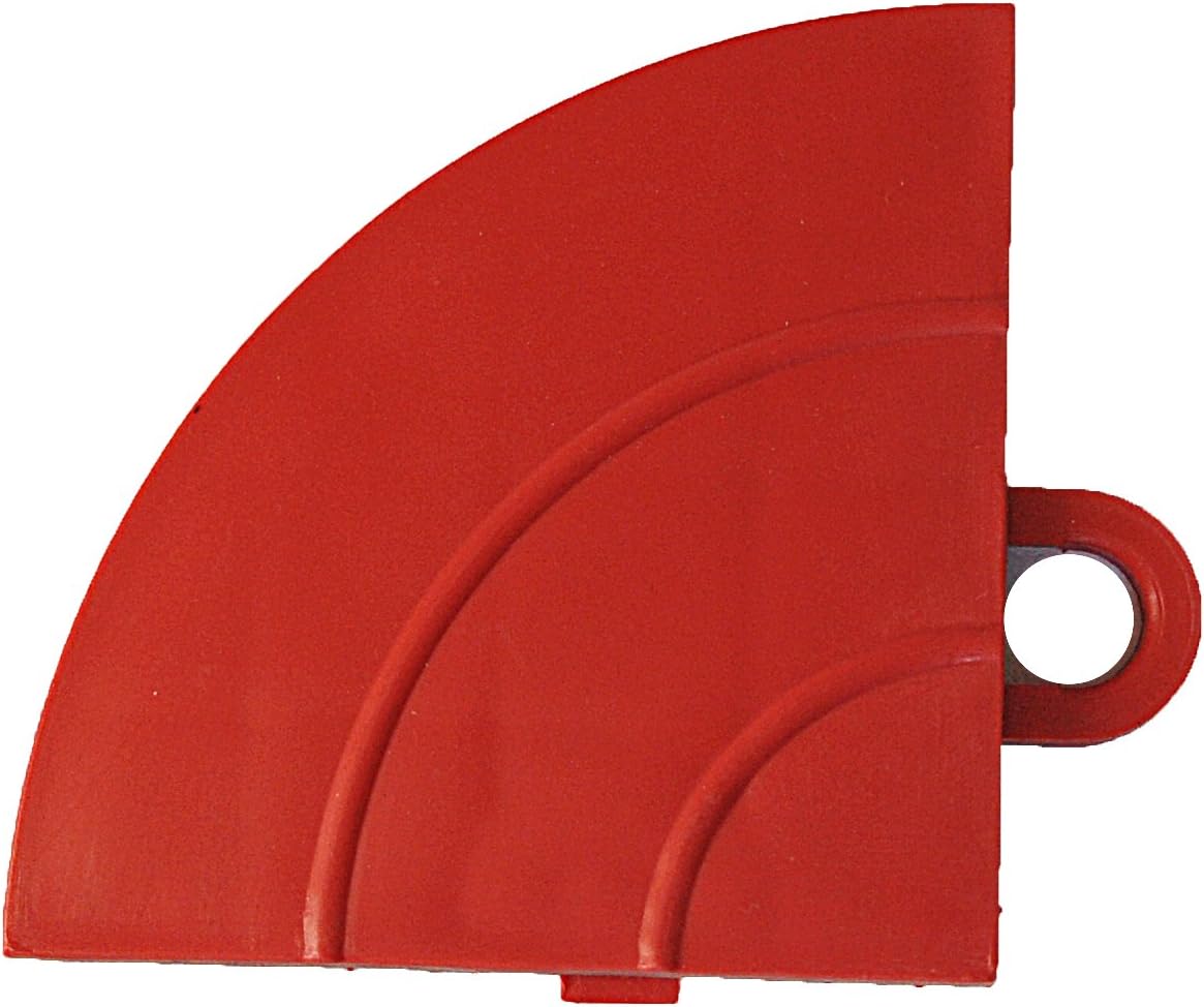 Speedway Garage Tile C789453R Garage Floor Interlocking Ramp Edges Corner, Red