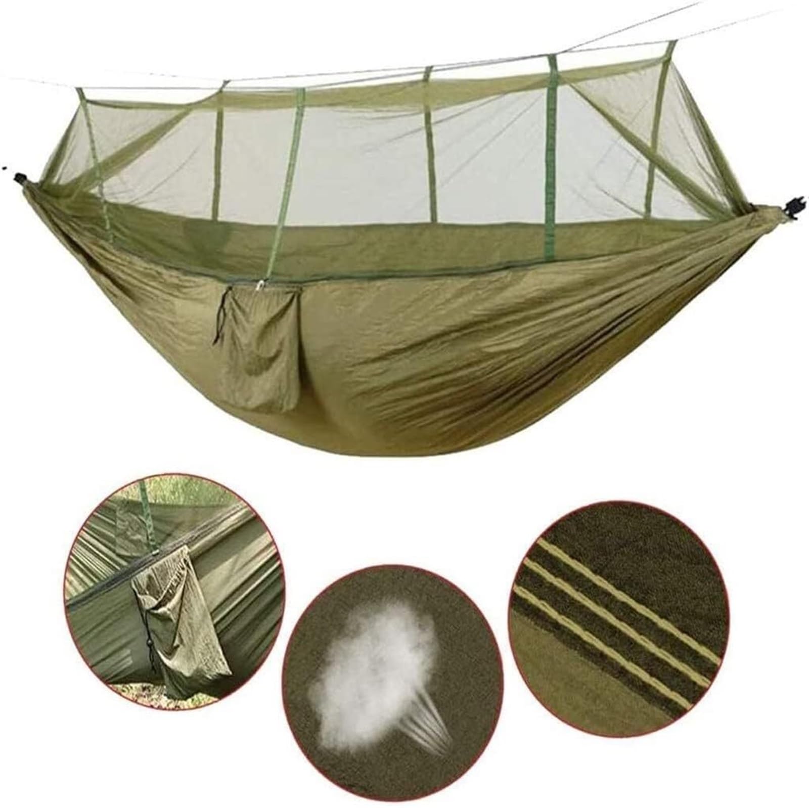 Amache per Esterni con zanzariera, Amaca da Campeggio Leggera Portatile con Paracadute, Amaca da Esterno per 2 Persone, Amaca Buiten ()