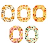 25pcs Adhesive Patches for Omnipod 5, Thanksgiving Style Overpatches Over Patch Simpatch Waterproof Cgm Glucose Sensor Covers with Hole Breathable Non-Woven Fabric Sensor Adhesive Stickers (5 Styles)