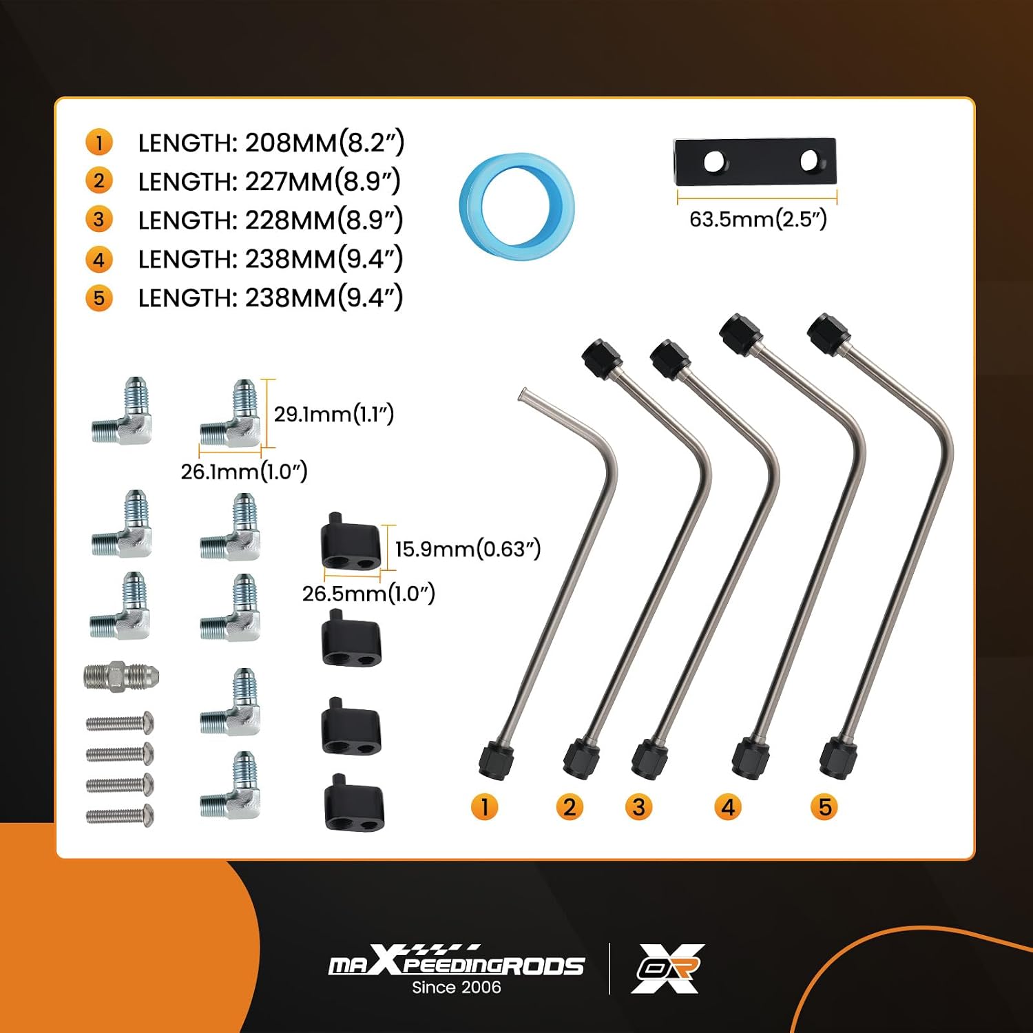 maXpeedingrods LS Coolant Crossover Steam Vent Kit, AN4 Fuel Brake Line LS Stainless Steam Port Kit for LS1 LS2 LS3 LS6 LS7 LS9 LSX